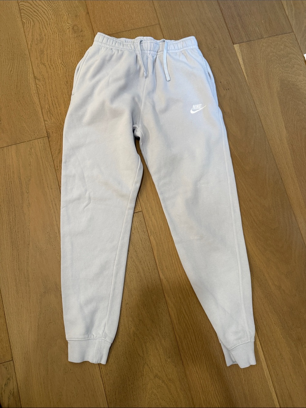 Nike Men’s Pale Blue/White Swoosh Jogger Sweatpants